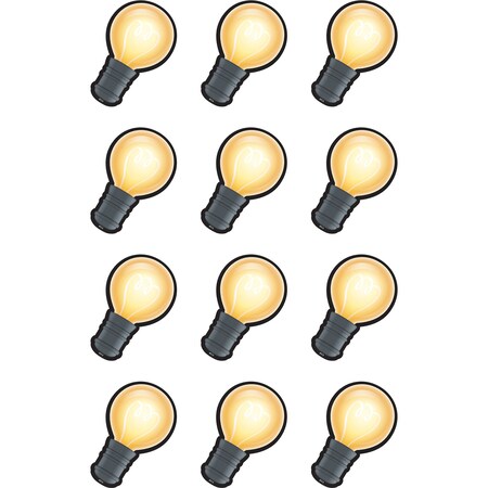 Teacher Created Resources White Light Bulbs Mini Accents, 36 Pieces, PK6 TCR8597